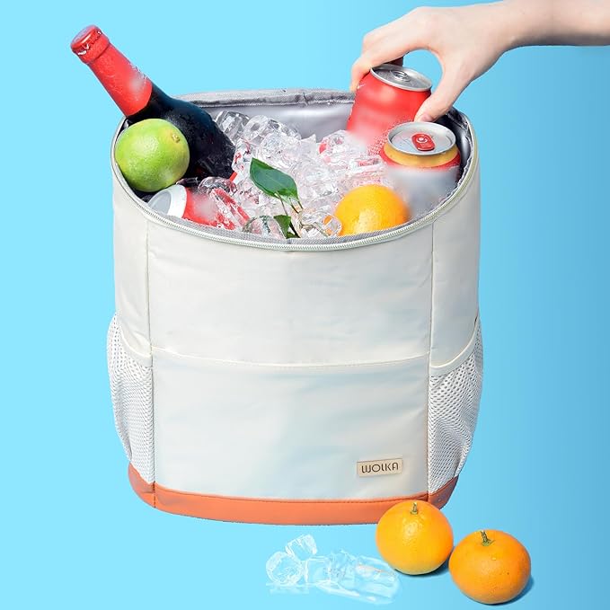 Insulated Cooler Backpack Outdoor - Leak Proof Backpack Cooler 30 Cans, Waterproof Lightweight Cooler Bag for 12h Hot/Cold Retention - Soft Cooler for Travel, Camping, Beach, Lunch