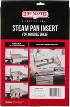Chef Master Steam Pan Insert for Griddle Shelf Set – Fits 1/3, 1/6 & 1/9 Steam Pans - Keeps Your Ingredients in One Place - Grill Accessories For Restaurants, Diners & Food Trucks - Fits 90260