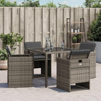 Patio Chair Gray PE Rattan One Size Removable Covers Garden Furniture Patio Furniture Camping Chair for Garden Outdoor