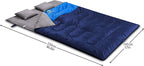 oaskys Double Sleeping Bag for Adults with 2 Pillows - Queen Size XL Waterproof Sleeping Bag for All Season Camping Hiking Backpacking 2 Person Sleeping Bags for Cold Weather & Warm