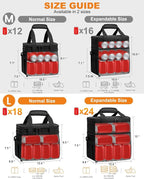 Lunch Box For Men Women Double Deck Insulated Lunch Bag For Men Woman Leakproof Expandable Cooler Bag with Adjustable Shoulder Strap for Kids Shool Work Picnic Camping(Black,Large)