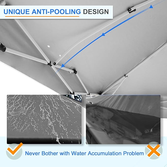 EAGLE PEAK Commercial Canopy 12x12 Pop Up Canopy Tent with 1 Sidewall, Easy Setup Heavy Duty Instant Event Shelter for Vendors & Markets, Outdoor Sun Shade, Black