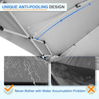 EAGLE PEAK Commercial Canopy 12x12 Pop Up Canopy Tent with 1 Sidewall, Easy Setup Heavy Duty Instant Event Shelter for Vendors & Markets, Outdoor Sun Shade, Black