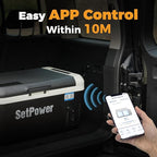 Setpower PT30 12V Refrigerator Dual Zone 32 Quart Car Refrigerator 12V Portable Fridge Electric Cooler for Vehicles SUV Van RV Truck Car Camping Road Travel
