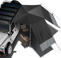 Portable Car Awning for SUV/Truck RV, Shade Waterproof Roof Rack Awning with Side Wall, Heavy Duty Magnets, Suction Cups & Reinforced Poles for Overland, Camping, Beach, Tailgating (Black)