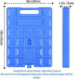 Large Freezer Cold Ice Pack Block Ice Chest, Reusable Long Lasting Quick Freezes with A Handle, for Coolers Lunch Box/Bag(1000g Set of 2)