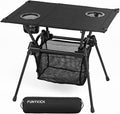 FUNYKICH Camping Table with Cup Holders and Mesh Storage Net, 23.2''x15.8''x20.1'' Lightweight Portable Folding Camp Table, Ideal for Camping, Hiking, Tailgating, Beach, Picnic, Travel, Backyard