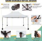 Cobizi Heavy Duty 10x15 Pop Up Canopy Tent Without sidewall, Easy Up Canopy Outdoor Tents for Party Backyard Wedding, Instant Commercial Gazebo with Roller Bag, Upgraded Legs, White