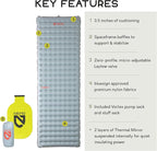 Nemo Equipment Tensor All-Season Ultralight Insulated Sleeping Pad - Long Wide (76"x25") - Blade/Spicy Orange