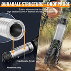 Hoxida Rechargeable Camping Lanterns Flashlight High Lumens- 2000 Meters Long Beam Super Bright LED Flashlight, Waterproof Camping Tent Lights 5 Modes, Zoomable Camp Flashlight Lantern 2pcs