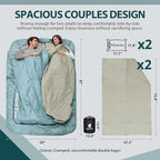 GEERTOP Double Camping Sleeping Bag with Blanket Queen Size Two Person Sleeping Bag for Adults Couples or Family Outdoor Backpacking Travel