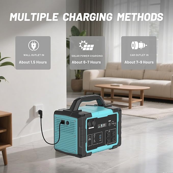 Solar Generator 1800W IB-1800 Portable Power Station with 200W Solar Panel Included, 1024Wh LiFePO4 Battery with 120V AC Outlet for RV Camping Outdoor Home Emergency Backup, Fast Charging
