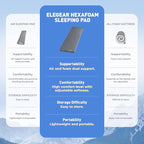 Elegear CumbreX™ Air & Foam Camping Sleeping Pad, HexaFoam Camping Mattress Pad with Built-in Foot Pump Memory Foam Camp Pad 4-Season R-Value 9.5 Camp Sleeping Mat for Travel/Car/Tent, Gray