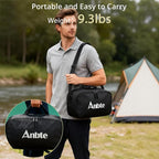 Anbte Height Adjustable Camping Cot with Storage Net & Bag, Support up to 400lbs Comfortable Portable Cots for Adult Folding Bed for Camping Hiking Travel Truck Beach Office Nap, Black