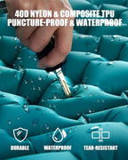AKSOUL Camping Sleeping Pad with Pillow: Extra Thick 3.9 inch Ultralight Self Inflating Air Mat, Compact Lightweight Insulated Inflatable Sleep Mattress for Backpacking, Camp, Hiking, Tent
