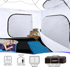 Joramoy Camping Cube for 10×10 Pop Up Canopy, Converts Straight Leg Canopy into Camping Inner Tent, Portable Vented Cube Tent with Full Floor(Frame/Top NOT Included)