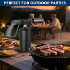 Sondiko Powerful Propane Torch Gun, Cooking Torch for BBQ, Sous Vide, Charcoal Starter and Steak Searing, Adjustable Blow Torch, Best Father's Day Gift, Gray & Black(Propane Tank Not Included)