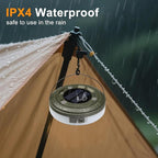 2-in-1 Solar Camping Lights String: 5 Modes IP65 Waterproof - 1200mAh Battery USB/Solar Charging for Outdoor Tents RV Hiking - Backyard Party Decor - 29.52ft