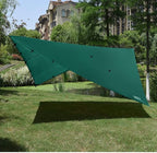 Gold Armour Rainfly Tarp Hammock, Premium 14.7ft/12ft/10ft/8ft Rain Fly Cover, Waterproof Ultralight Camping Shelter Canopy, Survival Equipment Gear Camping Tent Accessories (Green 14.7ft x 12ft)