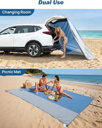 JOYTUTUS Camping Privacy Shelters, Hatchback Changing Room with Magnets & Suction Cups, Easy Setup SUV Tailgate Tent, Waterproof Car Cabana for Camping, Beach, Picnic, Toilet, Fits SUV, Van, Truck