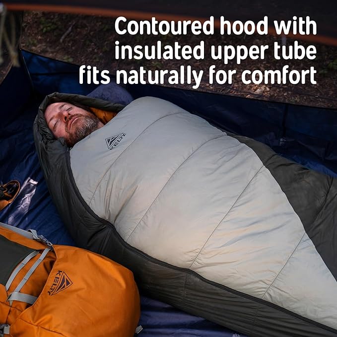 Kelty Cosmic Synthetic Fill 0 Degree Backpacking Sleeping Bag, Regular – Compression Straps, Stuff Sack Included