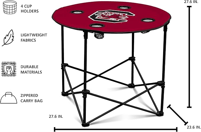 Logo Brands Officially Licensed NCAA Unisex Round Table, One Size, Team Color