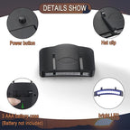 Hortsun 10 Pcs Light Clip 11 LED Cap Lights Clip on Hat Headlamp Battery Cap Brim Lamp Black Waterproof Ultra Bright Flashlight for Hunting Camping Fishing Hiking