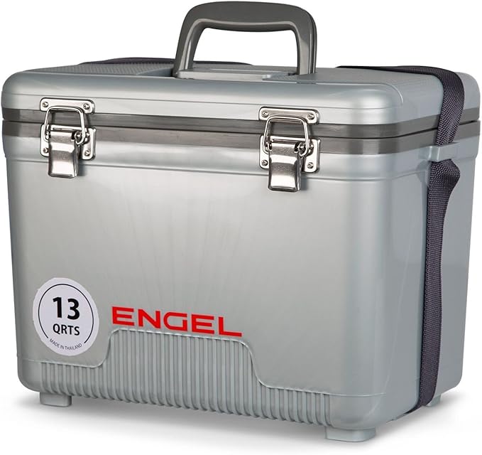 ENGEL 13qt Leak-Proof, Air Tight, Drybox Cooler and Small Hard Shell Lunchbox for Men and Women
