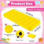 Leyndo 4 Pack Kids Air Mattress - Toddler Inflatable Bed Blow up Air Mattress for Camping Sleepovers Slumber Party Travel, Portable Toddler Bed for Ages 3-10, 61.99x 35.43 x 8.66 (Multicolor)