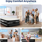 Twin XL Air Mattress with Built in Pump, Upgraded 80" Extra Long Twin Size Air Mattress, Multi-Layer Leakproof & Support 500 lbs, 2-Min Fast Inflation, Blow Up Bed for Home Camping Guests