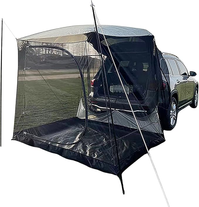 Tailgate Shade Awning Tent, Family Camping Tent Car Tents for Campers Car Camping SUV Rear Tent for SUV Tent Hatchback Minivan Sedan Camping Car Awning Sun Shelter Outdoor Supplies