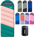 Cotton Flannel Lined Sleeping Bag for Adults Teens Kids, Cold Weather & Warm, 3 Seasons, Lightweight Compact Camping Essentials Equipment, Hiking, Outdoor, Travel