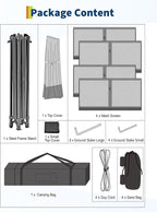 Canopy Tent 12x12 ft, Pop Up Gazebo One-Push Setup with 4 SandBags for Backyard Parties and BBQs, Mosquito Netting & Height Adjustable - Grey