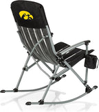 Picnic TIME NCAA Unisex-Adult NCAA Outdoor Rocking Camp Chair, XL Heavy Duty Camping Chair for Adults