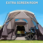 TIMBER RIDGE 5-9 Person SUV Tent with Screen Porch and Awning for Family Camping, Weather Resistant and Portable Van or Car Tent, Includes Rainfly and Storage Bag, 13' W X 10' L X 7.1' H