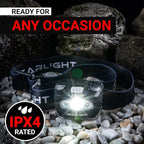 GearLight USB Rechargeable Headlamp Flashlight for Running, Camping, and Outdoor LED Headlight Camping Headlamps - Head Lamp Light for Adults, Kids, Emergency Gear - Black - 2 Pack