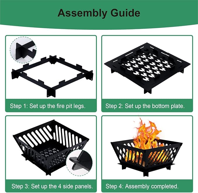 25 inch Portable Fire Pit for Outside Collapsible Plug Fire Pit Suitable for Camping, Picnics, Courtyards, Garden Bonfires and Outdoor Firewood with Storage Bag
