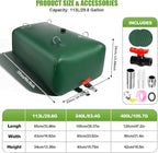 113L/29.8Gallon Water Storage Bladder, Foldable Portable Water Bladder Tank, Large Capacity Water Bag Container for Camping, Truck, RV, Emergency, Outdoor