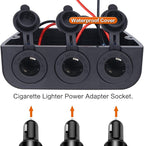 12-24 V Multifunctional 3 Hole Tent Type Car Modification Cigarette Lighter Splitter Power Sockets Female Power Outlet Adapter for Portable Auto Electronic Devices