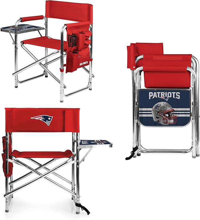 Picnic TIME NFL Unisex-Adult NFL Sports Chair with Side Table, Beach Chair, Camp Chair for Adults