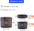widesea Camping Cookware Outdoor Pot Pan Cooking Equipment Heat Exchange Design for Hiking Backpacking Travel