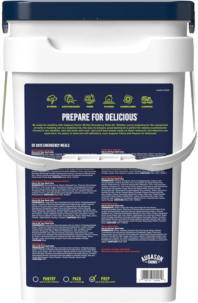 Augason Farms Freeze Dried Vegetable Variety Pail, Emergency Food Supply, Everyday Meals