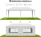 Smartxchoices 10' x 20' Outdoor White Waterproof Gazebo Canopy Tent with Removable Sidewalls Windows Heavy Duty Tent for Party Wedding Events Beach BBQ…