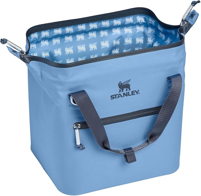 Stanley All Day Julienne Mini Soft Cooler Bag and Lunch Box 7.4 Quarts | 10 Can Cooler with Handles and Strap | Stays Cold for Hours | Insulated Travel Bag with Zipper | BPA-Free | Blue Sky