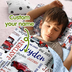 Personalized Toddler Nap Mat for Preschool, Custom Name Kids Sleeping Bag for Daycare, Kindergarten Roll Up Sleeping Mat with Removable Pillow and Soft Blanket, Fun Themes for Boys & Girls