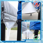 2Pcs Canopy Rain Gutters 10 Ft Heavy Duty Rain Gutter for Pop Up Canopy Waterproof Tent Drainage Accessory for Outdoor Drainage System (Transparent)