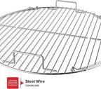 Nexgrill Premium 22.5" Charcoal Barbecue Grill with Adjustable Air Vent, Built-In Temperature Gauge, 362 SQ In Grate, Storage Rack, Portable Kettle Grill for Camping, Picnics, and More - 810-0178