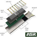 ASR Outdoor 24pc Deluxe 50" Folding Sluice Box Kit with Backpack Gold Prospecting Tools, Brown