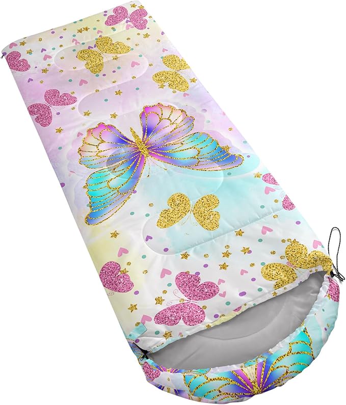 HOSIMA Dear Hunting Pattern Cold Weather Sleeping Bags for Kids Adults,Black Light Weight Waterproof Sleeping Bags for Outdoors Hiking.