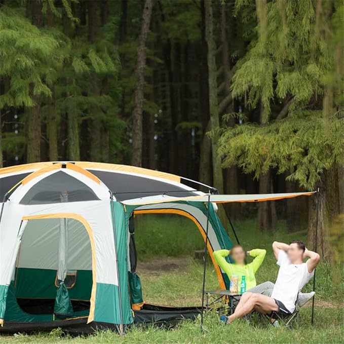 GeRRiT Large Camping Tent Travel Double-Layer Tent Waterproof Family Camping Tent Outdoor Camping Tent